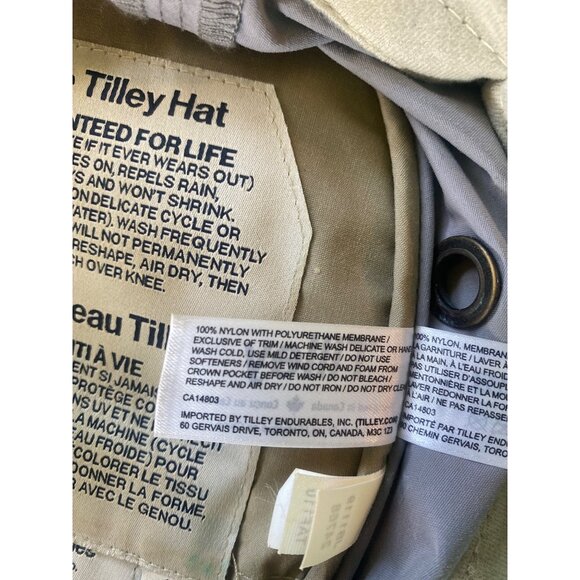 Tilley Nomad Hat Vintage, Hard to Find, 2 Tone Gray, Medium 57 CM main image 5
